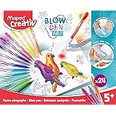 Maped Creativ Blow Art - BLOWPEN BASIC: Un kit completo para realizar dibujos asombrosos con efecto aerógrafo Cómoda caja de 