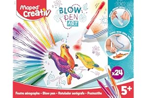 Maped Creativ Blow Art - BLOWPEN BASIC: Un kit completo para realizar dibujos asombrosos con efecto aerógrafo Cómoda caja de cartón para guardar, 846712