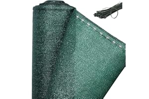 WOLTU Balcony Privacy Screen Windbreak Net Fence Sunshade Weatherproof HDPE Privacy Protector Balcony Cover with Cable Ties - 1.5x6m, Green, GZZ1182m1-1