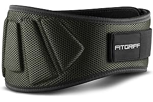 Fitgriff® Cinturon Lumbar Gimnasio - Gym, Crossfit, Musculación, Halterofilia, Levantamiento Pesas, Fitness - Mujeres y Hombres