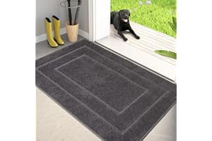 PURRUGS Dirt Trapper Door Mat 80 x 120 cm, Non-Slip/Skid Machine Washable Entryway Rug, Dog Door Mat, Super Absorbent Welcome mat for Muddy Wet Shoes and Paws