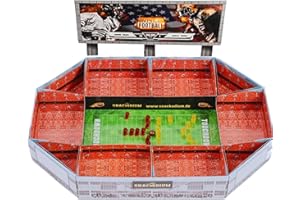 GENERISCH SNACKADIUM PRO - XXL SNACKSTADION für American Football Fans- Ready für Dein Gameday, Super Bowl, Geburtstag, Snackstadium passend zur NFL (Teamfarbe Rot)