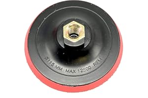 EMPORA Schleifteller Stützteller für Winkelschleifer - 115 mm - 125 mm - 180 mm - M14 - Stützteller für Bohrmaschine/Winkelschleifer (Mit Klett Medium, 115 mm)