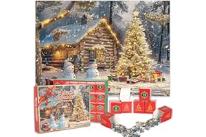 AT-DRESSINGDAY Advent Calendar 2025 Snowman Jigsaw Puzzle1008 Pieces for Adult Santa Claus Christmas Gifts Decoration