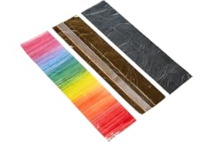 Pracht Creatives Hobby 7074-20515 Piastre di cera per decorazioni arcobaleno/metalliche, 3 mezze piastre circa 20 x 5 x 0,05 cm, incl. strisce di cera per modellare e decorare candele