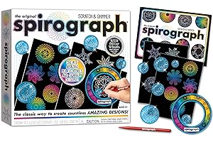 Silverlit - SPIROGRAPH Box mehrfarbig und Glitzer – Kreativspaß – Mandala mehrfarbig – Magische Spiralen – Geschenkidee Zeichenset – Buch mit vielen Designs – Spielzeug für Kinder ab 8 Jahren