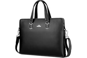 FSD.WG ]Sac d'affaires en cuir pour homme, noir, Large