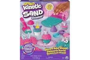 Kinetic Sand Einhorn Back Set - mit 454 g original kinetischem Sand aus Schweden und viel Zubehör für sauberes, kreatives Indoor-Sandspiel und Rollenspiel, für Kinder ab 3 Jahren