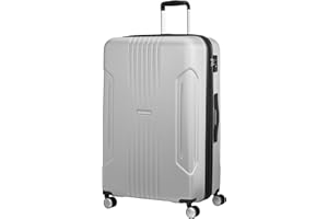 American Tourister Tracklite - Spinner M, Trolley Adulti, Argento (Silver), L 78 cm 120 L