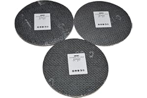 THR INDUSTRIEPRODUKTE Lot de 15 grilles abrasives Ø 225 mm Velcro 80 100 120 disques abrasifs pour ponceuse de plafond
