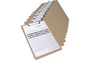 Rapesco 1601 Standard Skrivplatta i Hårdboard, A4, Brun, 12 Pack