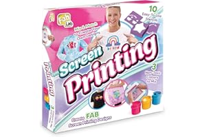 FabLab FL205 Screen Printing Design Your Own Clothes Kit Toy, 3 Colours, for ages 8+
