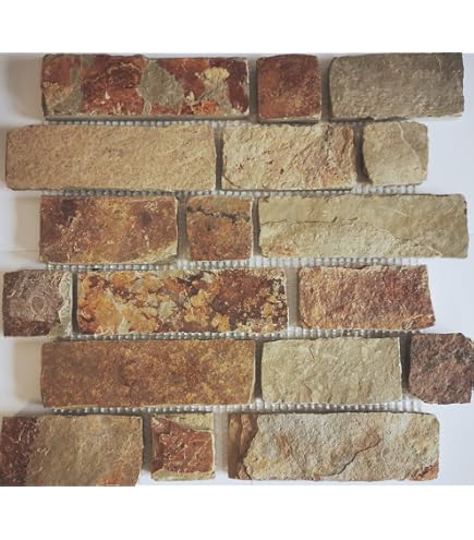 Pierre Naturelle Carrelage Mosaïque Travertin Rouge Mat Mur Sol Cuisine