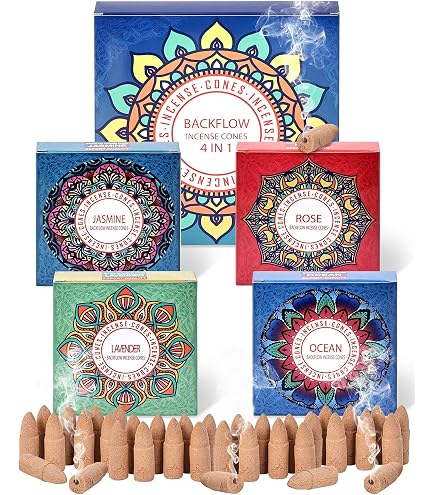 Räucherstäbchen Set Mit Palo Santo & Rückfluss-Kegeln – Für Yoga, Meditation & Entspannung, Natürliche Düfte