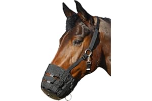 WILLIAM HUNTER EQUESTRIAN Muselière De Pâturage Pour Chevaux - Limite La Pâture- Pour Les Chevaux En Surpoids Ou Ceux Qui Sont Sujets à La Fourbure, Tailles: Poney Petit, Poney, Cob, Pur-Sang Et XFull