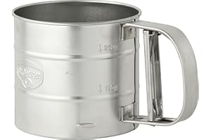 Dr. Oetker Classical Range of Kitchen Tools -Dr.Oetker Setaccio Meccanico per Farina in Metallo, capacità 250gr (Colore: Argento), quantità: 1 Pezzo, Acciaio