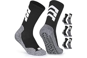 Closemate Calze Antiscivolo Calcio Uomo Bambino Donna 3 Paia Grip Calzini Sportive per Calcio Corsa Bici da Corsa Ciclismo Escursionismo Basket Tennis Yoga