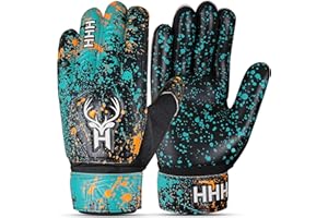 HHH Guantes de Portero de fútbol niños y jóvenes, con Palmas de látex de 4 mm y súper Agarre.