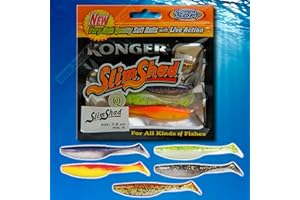 Ripper Kopyto Soft Fishing Lures Bait 7.5cm 3'' Jig Heads Perch Pike Drop Shot Mix02 (VA01- Mix 2 Slim Shad 7.5cm 5pcs Soft Lures Konger)