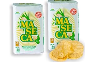 ‎MEXHAUS Maseca aus Mexiko Maismehl für Tortillas 1 kg (Pack von 2) Harina de Maiz, Masa Harina, Mehl glutenfrei
