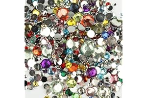 BAD ASS BEAUTY 1000pcs 2mm-5mm or Mixed Size Resin Rhinestones 20 Colours Diamantes (10g Mixed Size, Mixed)