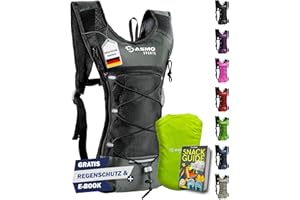 SASMO SPORTS SASMO® Plecak do picia z kieszenią termiczną, do biegania, ultralekki 300 g i 6 l, z bukłakiem 2 l, bez BPA, z elementami odblaskowymi, do jazdy na rowerze