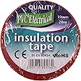 Mercury ETRP8 | 19mm x 20 Metre Electrical Insulation Tape | Red, 1 Roll/S