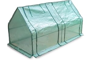 DIVCHI Mini Greenhouse Grow Tunnel With 2 Zipper Doors | Green House | Greenhouses | Vegetable Growhouse | Plants Tent | Growing Tunnels