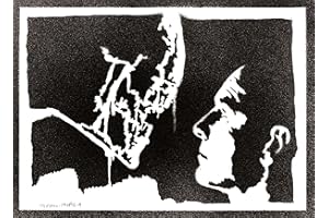 moreno-mata Authentique Graffiti Fait a la Main Alien Xenomorph et David Film Poster Affiche Handmade Decoration Murale Salon Chambre Cadeau Homme et Femme