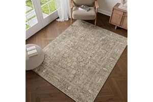 HUGEAR Vintage Dywany Do Salonu Brązowy DużE Dywaniki 90x150cm Antypoślizgowy Zmywalne Sypialni Jadalni Pokoju Pralni Biura Dywanowa KróTkim WłOsiem