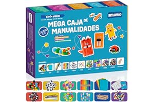 Smowo® Kit Creativo de Manualidades DIY para Niños y Niñas – Caja de Materiales Coloridos con Ideas y Proyectos de Artesanía Infantil