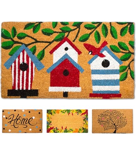 Zerbino In Cocco Baroni Home - Base PVC Antiscivolo, Dipinto A Mano, 70x40x2 Cm, Per Esterno E Interno - Foto 9