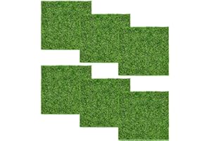TDDL Pack of 6 Artificial Moss Decorative Lawn Grass Miniature Moss Grass 15 x 15 cm Garden Artificial Grass Decoration Moss DIY Decorations Micro Landscape Miniature House Decoration Artificial Lawn