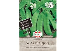 Sperli Zuckererbsensamen Sweet Horizon 80600 - Resistente Sorte - fadenlos - ca. 60 cm - Samen Gemüse, Saatgut, Gemüse Pflanzen