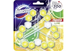 ‎DOMESTOS Domestos Power 5 WC-Stein Limette 3er-Pack mit der Hygiene-Kraft für ein sauberes WC