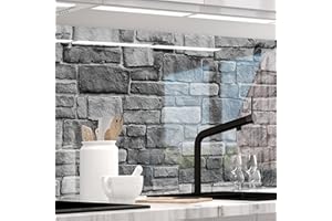 Stickerprofis Küchenrückwand hochglänzend selbstklebend - GRANITSTEIN - 1,8mm, Hartkunststoff, alle Untergründe, Spritzschutz, PREMIUM 60 x 400cm