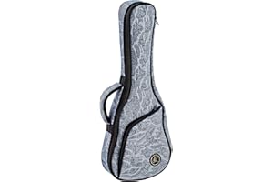Ortega Guitars Jean Ukulele Gigbag - Konzert Ukulele Tasche - Höhe 66 cm - Breite 23 cm - Mit Schultergurten - Baumwolle / Leinen, Blau (OUB-CC-BLJ)