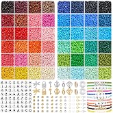 RUBY 3mm Beads Bracelets, 16000 Pieces Beads for Bracelets Kit Bracelets Beads Make Bracelets Gift for Children and Adults at