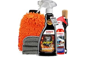 ‎AUTOPFLEGE Felgenreinigung & Versiegelung Set | Sonax Felgenbeast Felgenreiniger 500ml Sonderedition + Sonax Xtreme Ceramic Quick Detailer 140ml + Felgenpinsel + Waschhandschuh
