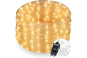 COBUS CozyHome Lichterschlauch aussen 200 LED - 8 Modi & Timer - 12m mit Stecker Strombetrieben Warmweiß I Lichtschlauch außen Schlauchlichterkette für outdoor 10m Leuchtschlauch Lichterkette Lichtschläuche