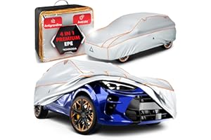 WALSER Telone protettivo di protezione grandine per auto, in EPE con protezione UV, 100% impermeabile, telo di copertura per tutto l'anno, copertura misura 6 SUV/Van