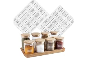 ‎COLORTOUCH colortouch Gewürzetiketten Selbstklebend - Aufkleber - 140 Stück Vorratsetiketten (Deutsch) - Gewürzdosen Etiketten - Gewürz Sticker - Wasserdicht Küchenetiketten - Transparent Schwarz