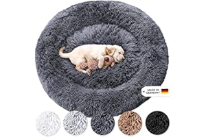 Wahre Tierliebe Hundebett Fluffy Wolke - Das Original, mit waschbarem Bezug Hundekissen, Hundekorb, Flauschiges Hundebett für große, mittelgroße & kleine Hunde