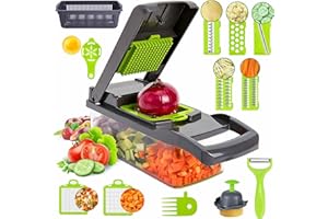 Joyyko Vegetable Chopper Pro, 16 in 1 Salad Chopper Vegetable Cutter Professional Onion Slicer Veg Food Chopper Multi Blade Mandoline Vegetable Slicer for Efficiently Chopping Veggies & Fruits