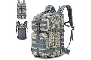 YOODI Sac a Dos Militaire 40L Grand Volume Sac Tactique Molle Sac a Dos Randonnee Imperméable Sac à Dos Chasse Sac à Dos de Trekking Sac à Dos Multifonction Armee Assault Pack (ACU)