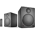 Wavemaster Cube Neo Black - Sistema di Altoparlanti da Scaffale (50 W) con Streaming Bluetooth, Connessione Digitale e Teleco