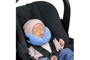 SANDINI SleepFix® Baby – Baby Schlafkissen/Nackenkissen mit Stützfunktion – Kindersitz-Zubehör für Auto/Fahrrad/Reise – Kopfstütze/Sitzverkleinerung/Verhindert das Abkippen des Kopfes im Schlaf