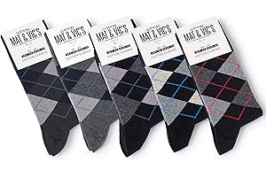 MAT AND VIC'S Mat & Vic’s Calcetines Clásicos de Vestir para Hombre y Mujer, Algodón, Certificado Oeko-Tex 100, cómodos, negro o multicolora (5 o 10 pares)