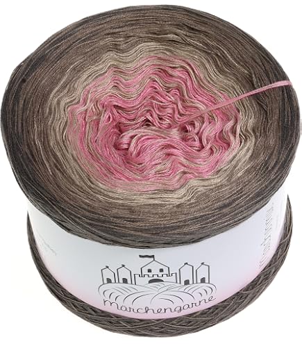 MegaBobbel Farbverlaufsgarn Taupe – 4-fädig, 750m, Zum Häkeln & Stricken