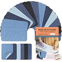 25 Pièces Fer Sur Des Patchs De Denim, Denim Patch En Tissu Patch Denim
